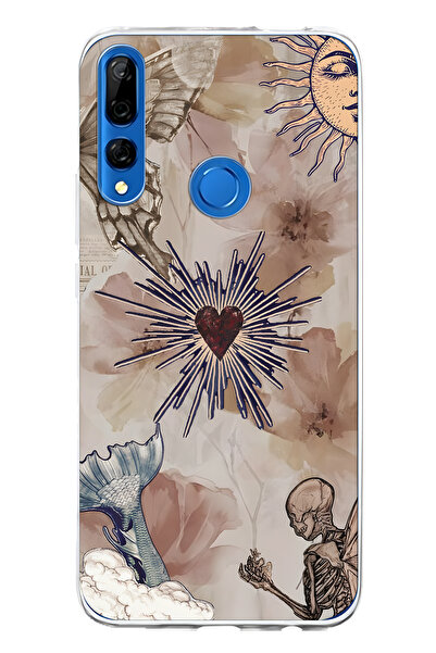 FLAMENKO حافظة هاتف شفافة متوافقة مع هاتف هواوي Y9 برايم 2019 على شكل قلب وفر...