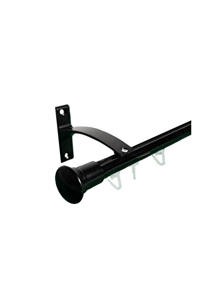 KLEIDECO galerie aluminiu 19 mm IBIZA cu canal simpla,negru, 240 cm, capete M...