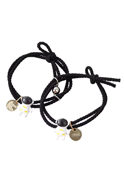 EFAYN.RO Set of magnetic bracelets, string type, astronaut model, gold access...