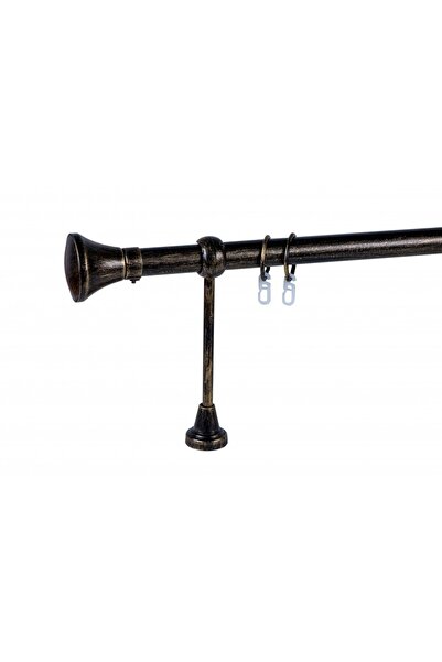 KLEIDECO galerie metal 25 mm BRAZILIA simpla, negru-auriu, 300 cm, capete BEL...