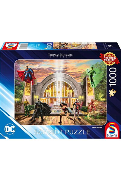 Schmidt Spiele Thomas Kinkade Studios: Liga Justiției DC - Sala Justiției, Pu...