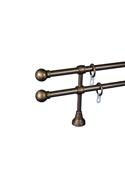 KLEIDECO galerie plastic 16/16 mm PORTO dubla, auriu-antic, 300 cm, capete APPLE