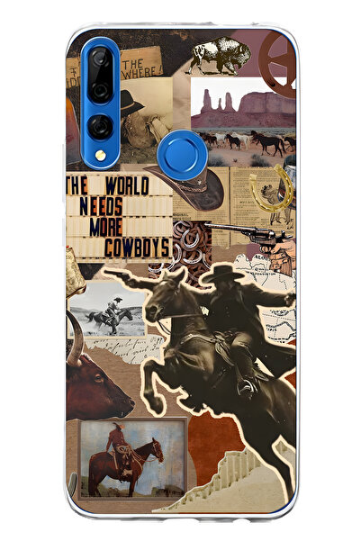 FLAMENKO حافظة هاتف شفافة متوافقة مع هاتف هواوي Y9 برايم 2019 من نوع Cowboy W...