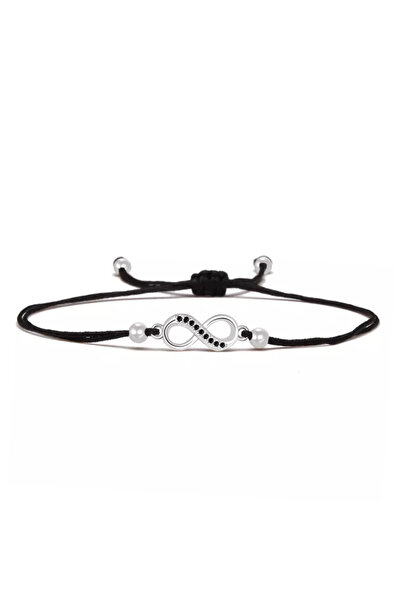 EFAYN.RO Adjustable string bracelet, infinity sign pendant with crystals, uni...