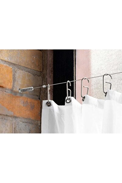 KLEIDECO Sistem cu cablu pentru perdele BRIGHTON, crom, 500 cm