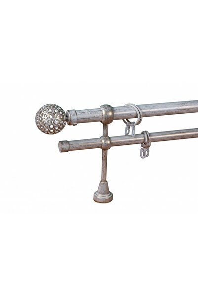 KLEIDECO galerie metal 25/19 mm BRAZILIA dubla, alb-auriu, 160 cm, capete FOR...