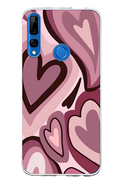 FLAMENKO حافظة هاتف شفافة متوافقة مع هاتف هواوي Y9 برايم 2019 باللون الأحمر ا...