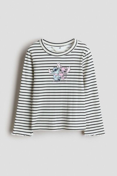 H&M بلوزة مطبوع مضلّع