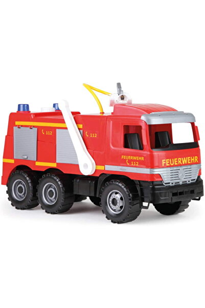 LENA GIGA TRUCKS pompieri Actros cu autocolante, vehicul de jucărie (roșu)