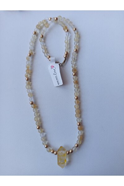 Handmade Citrine necklace with silver