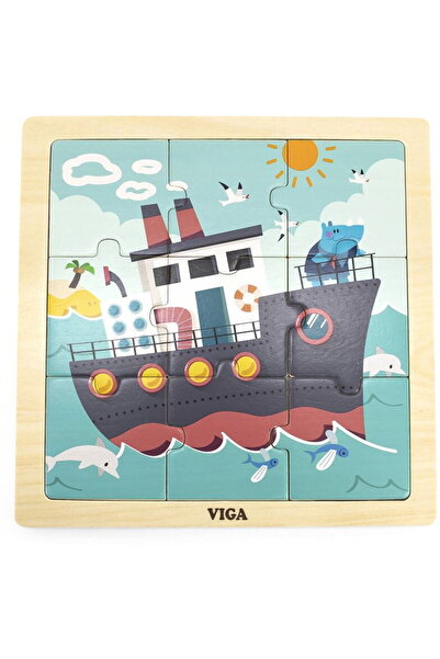Viga Wooden puzzle for kids 9 pieces Ship