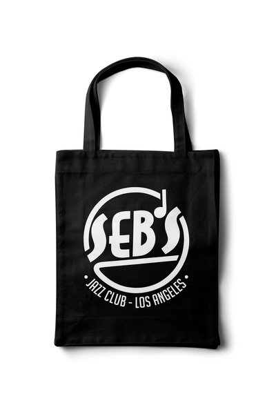 INKD قماش غبردين بيز حقيبة – تصميم نادي لا لا لاند سيبي للجاز مطبوع - 35x40