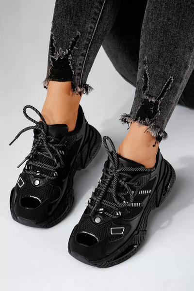 Zaira Women's black sneakers made of eco- Leather Devi #24545 - 40