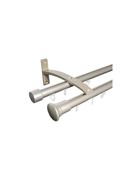 KLEIDECO galerie aluminiu 19 mm IBIZA cu canal dubla,crom-mat, 160 cm, capete...