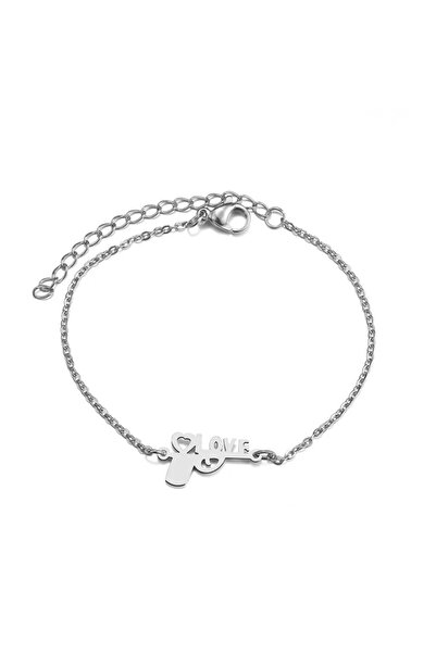 EFAYN.RO Bratara dama, model criminal love, pandantiv pistol mic si inimioara...