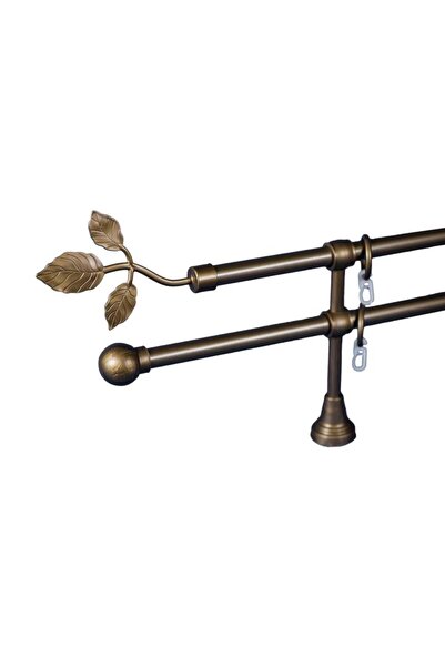 KLEIDECO galerie plastic 16/16 mm PORTO dubla, auriu-antic, 300 cm, capete NOKIA