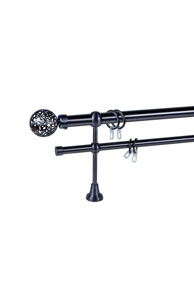 KLEIDECO galerie metal 25/19 mm BRAZILIA dubla, titan, 240 cm, capete FORTALEZA