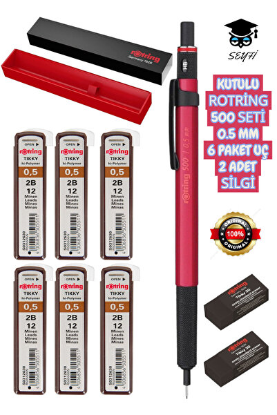 SEYFİKİRTASİYE مجموعة أقلام روترينج 500 في علبة، قلم متعدد الاستخدامات، 6 عبو...