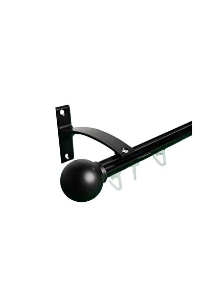 KLEIDECO galerie aluminiu 19 mm IBIZA cu canal simpla,negru, 200 cm, capete S...