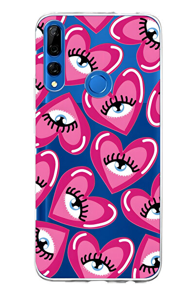 FLAMENKO حافظة هاتف شفافة متوافقة مع هاتف هواوي Y9 برايم 2019 باللون الوردي ه...