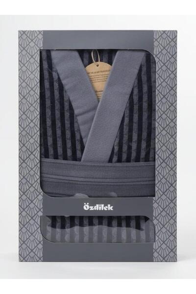 Özdilek طقم روب حمام أسود من Cırcolare (L)