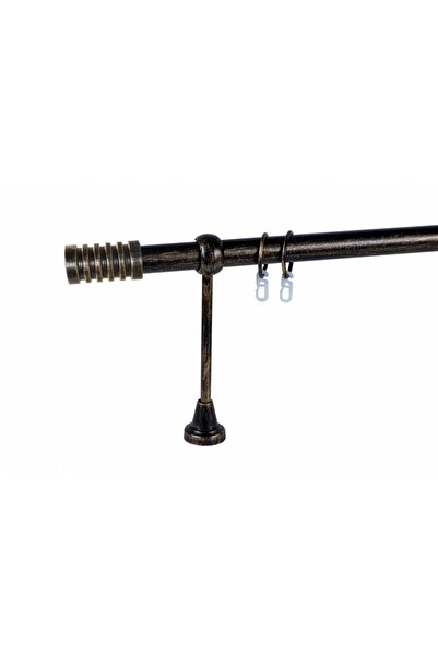 KLEIDECO galerie metal 25 mm BRAZILIA simpla, negru-auriu, 300 cm, capete SAO...