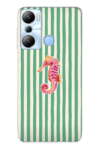 FLAMENKO حافظة هاتف إنفينيكس هوت 20i المتوافقة مع سيزارايت منقوش شفافة