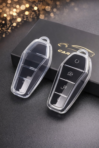 YıldızTuning Husă transparentă pentru chei, accesoriu BYD Seal
