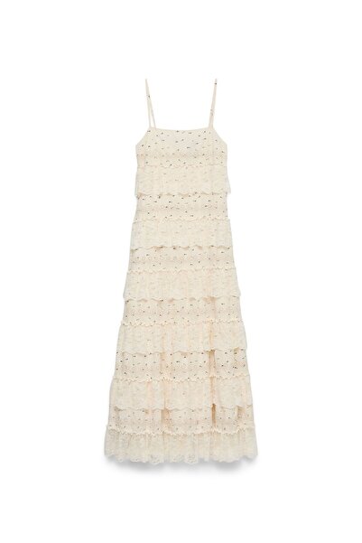 Vero Moda Kleid VMLORETTA Langes Kleid