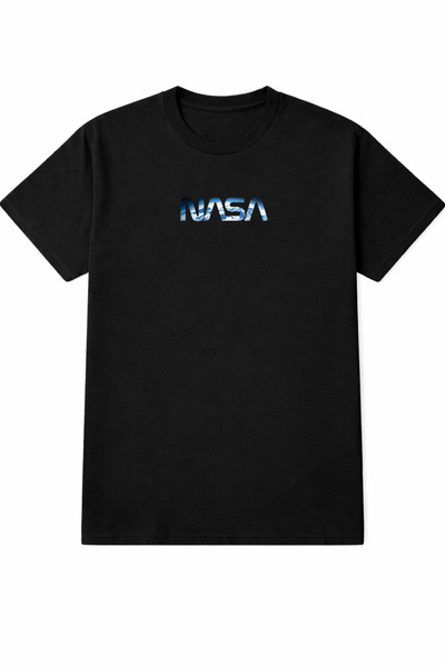 BEETON Nasa Logo Space Patterned Unisex Oversized T-Shirt 100% Cotton Street ...