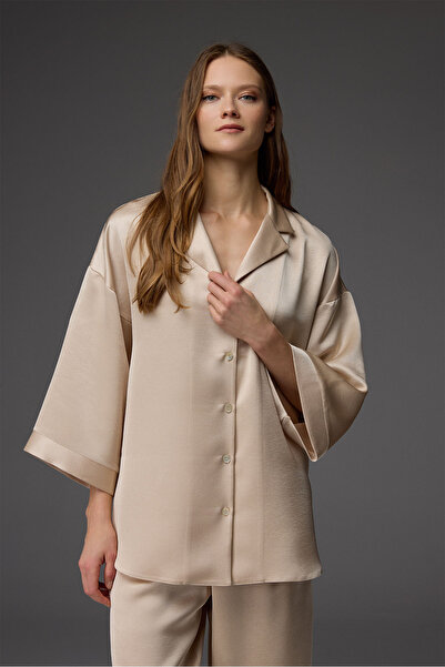 BONJOUR MADAME Shirt Collar Buttoned 2-Piece Pajama Set Bm-1820