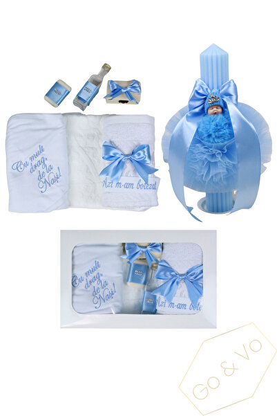 GoVo Kids Baptism kit with candle, "With love from the godparents" – Complete...