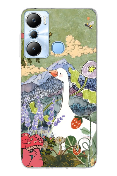 FLAMENKO حافظة هاتف شفافة متوافقة مع هاتف Infinix Hot 20i من نوع Kaz and Natu...