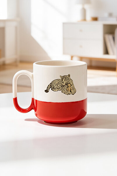 BB TRADE Leopard Design Ceramic Printed Pro Mug 330ml