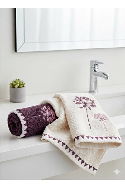 Özdilek Erba Seca/bej-mürdüm 2li Havlu