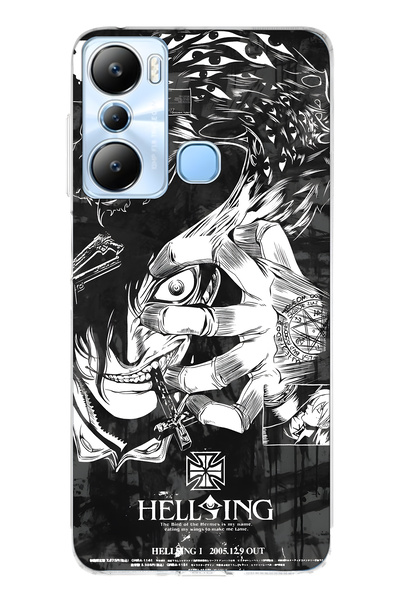 FLAMENKO حافظة هاتف شفافة متوافقة مع انفينيكس هوت 20i انمي منقوش