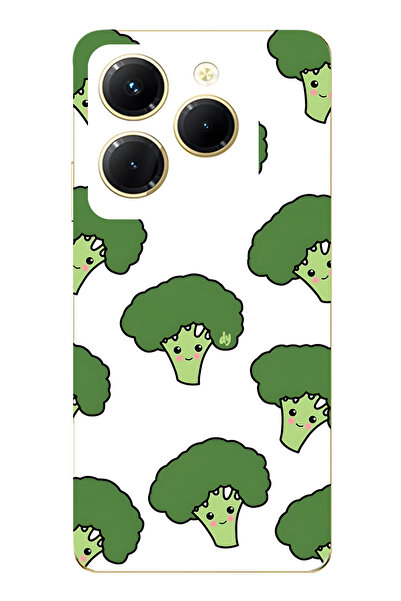 FLAMENKO حافظة هاتف شفافة لطيفة من نوع Infinix Hot 40i متوافقة مع هاتف Brokol...