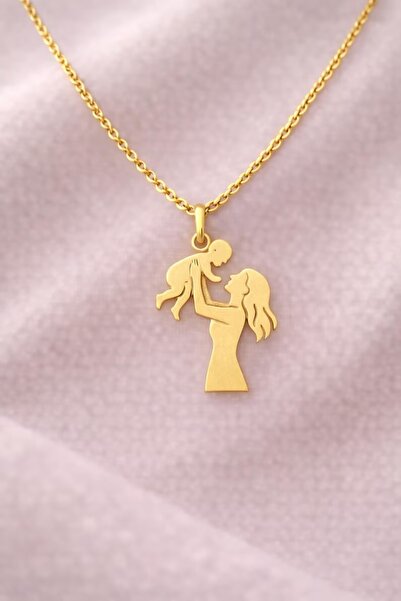 N!da Jewelry 925 Ayar Gümüş Anne Bebek Kolye