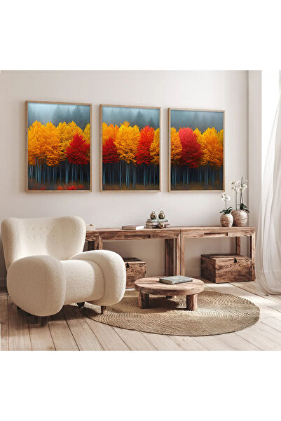 Dekorsiahome 3 Piece Wooden Framed Living Room Hall Kitchen Table Set Set3527