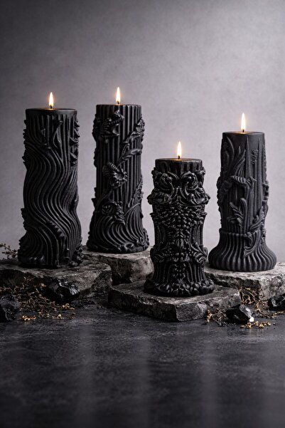 Arista Ethereal Pillars Collection Karanfil Kokulu 4'lü Dekoratif Set Mum & K...