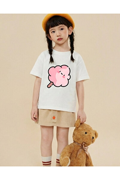 Velostra Children's Cotton Şeker Printed Oversized Comfortable Daily Use Comb...