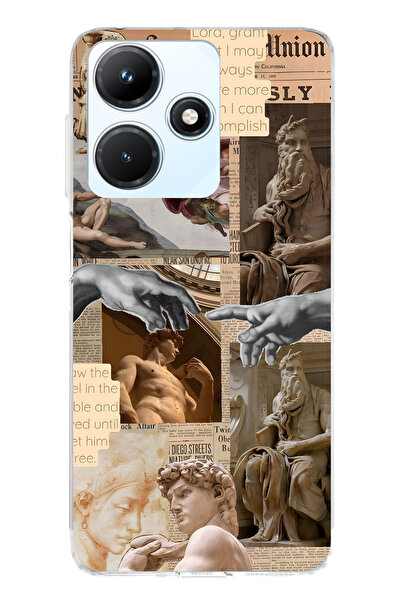 FLAMENKO حافظة هاتف شفافة متوافقة مع هاتف Infinix Hot 30i من نوع Renaissance ...