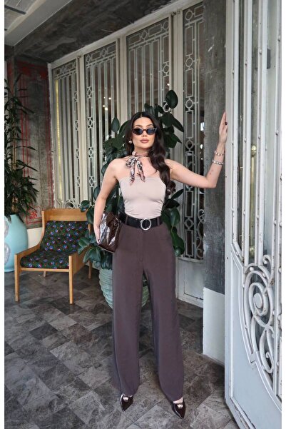 KECHİ WOMAN Tensel Fabric Belt Piece Trousers
