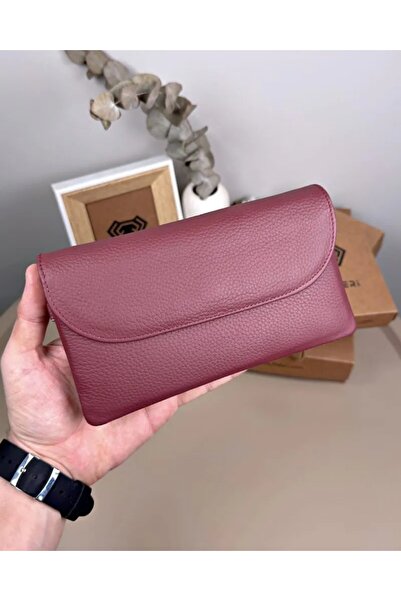 Fil Deri Genuine Leather Magnet Multi-Compartment Women's Bag Wallet 2135