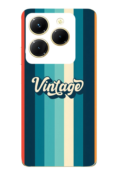 FLAMENKO حافظة هاتف شفافة متوافقة مع Infinix Hot 40i Vintage منقوش