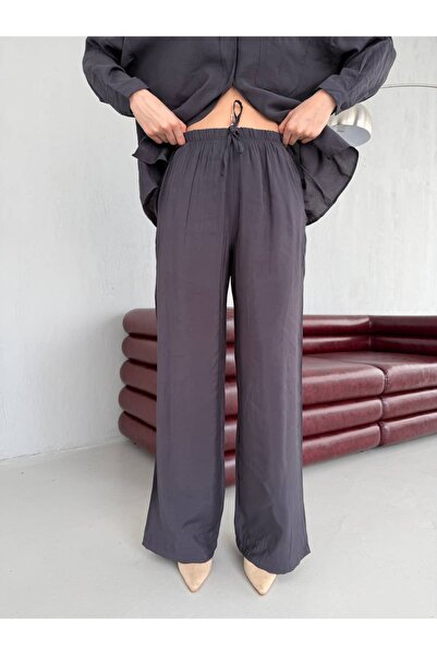 VeniLife Wide Leg Fabric Trousers
