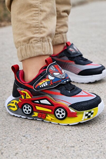 ALTUNTAŞ حذاء رياضي فيلكرو ترانسفورمرز منقوش خفيف الوزن للأولاد حذاء رياضي