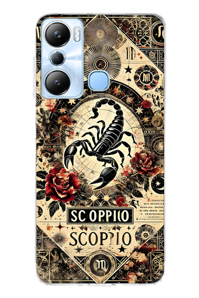 FLAMENKO حافظة هاتف شفافة متوافقة مع Infinix Hot 20i A كريب Sign منقوش