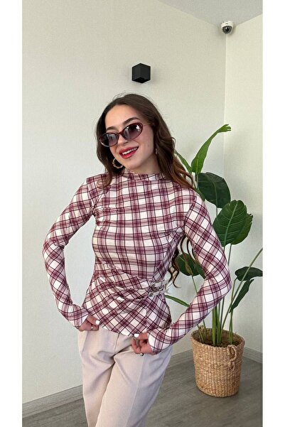 Şamdan Long-sleeved blouse adorned with accessory details - Made in Turkey