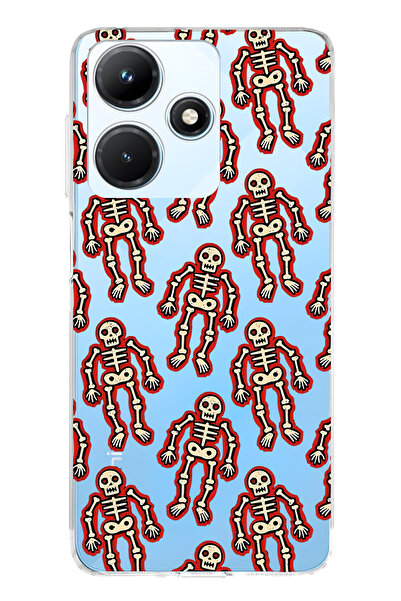 FLAMENKO حافظة هاتف شفافة متوافقة مع Infinix Hot 30i هيكل D منقوش D منقوش